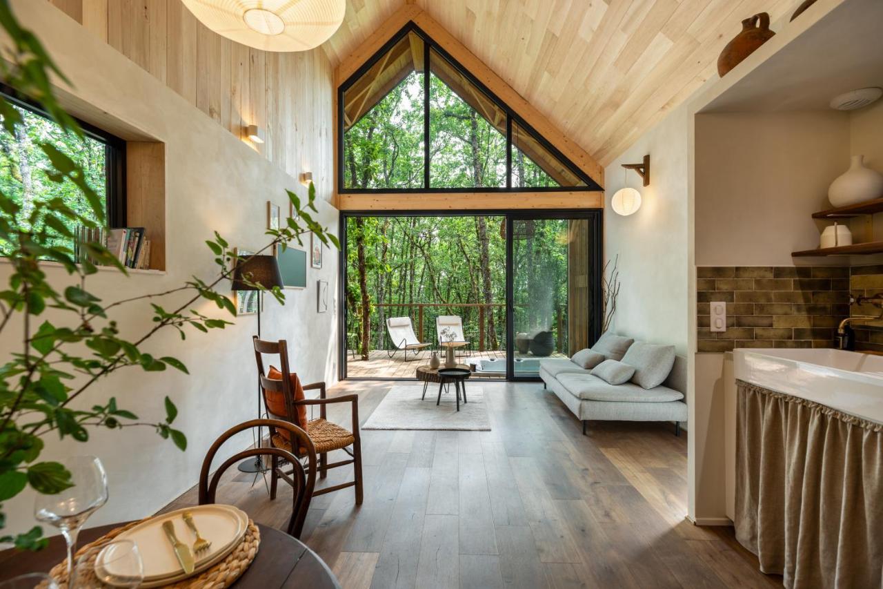 Wabi Sabi Lodge - Spa&Sauna Privatif - Foret Turenne エクステリア 写真